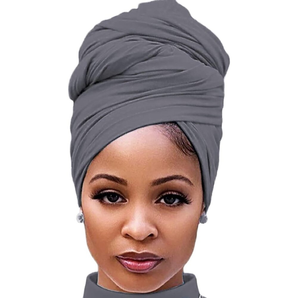 Head Wraps for Black Women Stretch Head Scarf Long African Hair Wraps Turban Hea